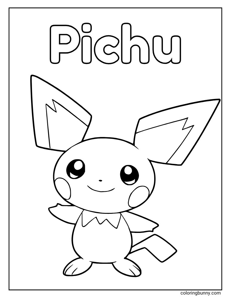 Pichu coloring page