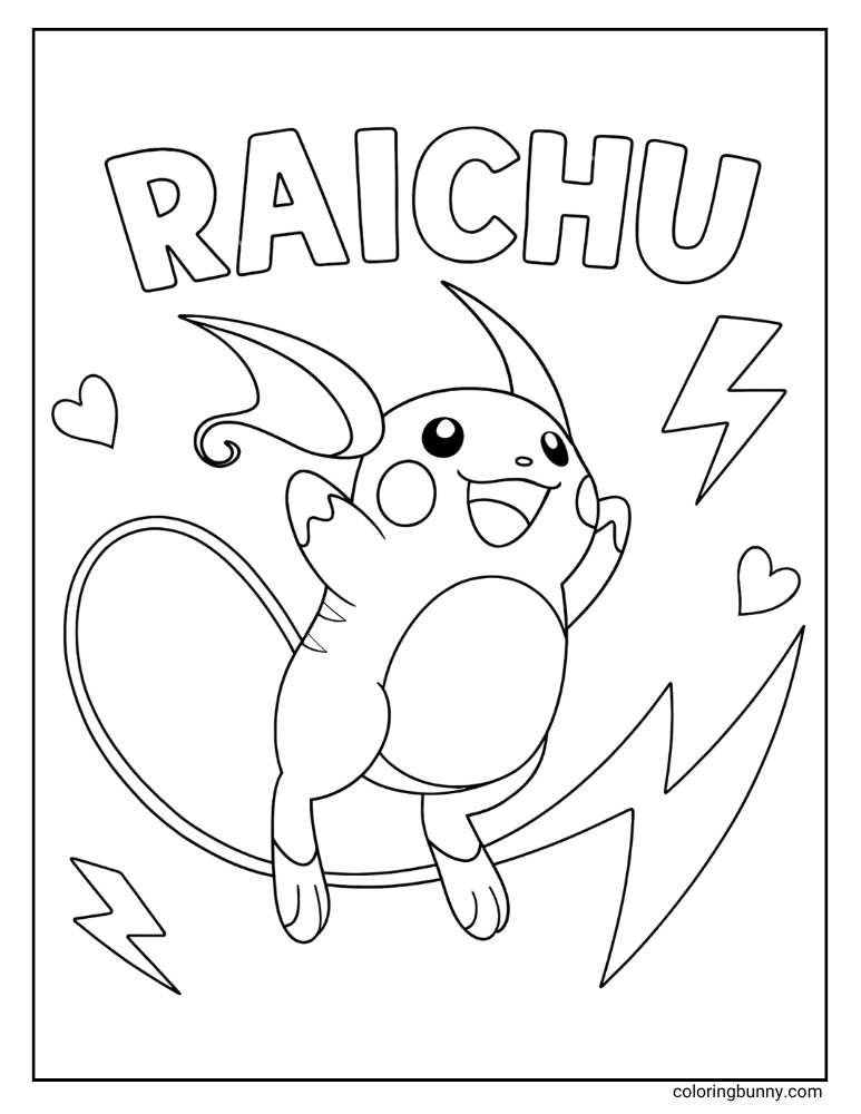 Riachu coloring page