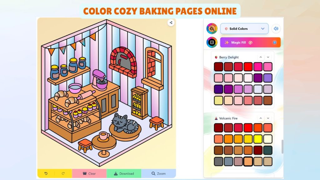 Color Hand-drawn Cozy Baking Pages Online