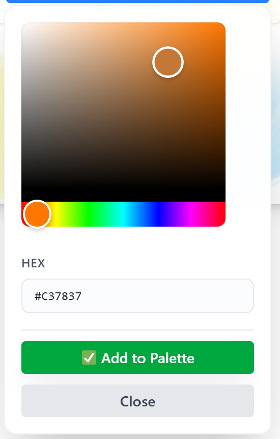 Adding a Color to the Palette on the Coloring Bunny Online Coloring Tool - Copy