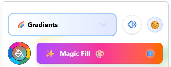 Gradients on the Coloring Bunny Online Coloring Tool