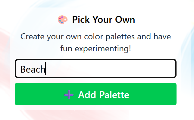 Naming Pick Your Own Color Palette on the Coloring Bunny Online Coloring Tool - Copy