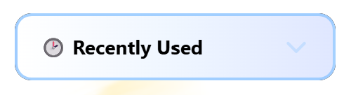 Recently Used Tab on the Coloring Bunny Online Coloring Tool