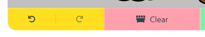 Undo, Redo and Clear Buttons on the Coloring Bunny Online Coloring Tool