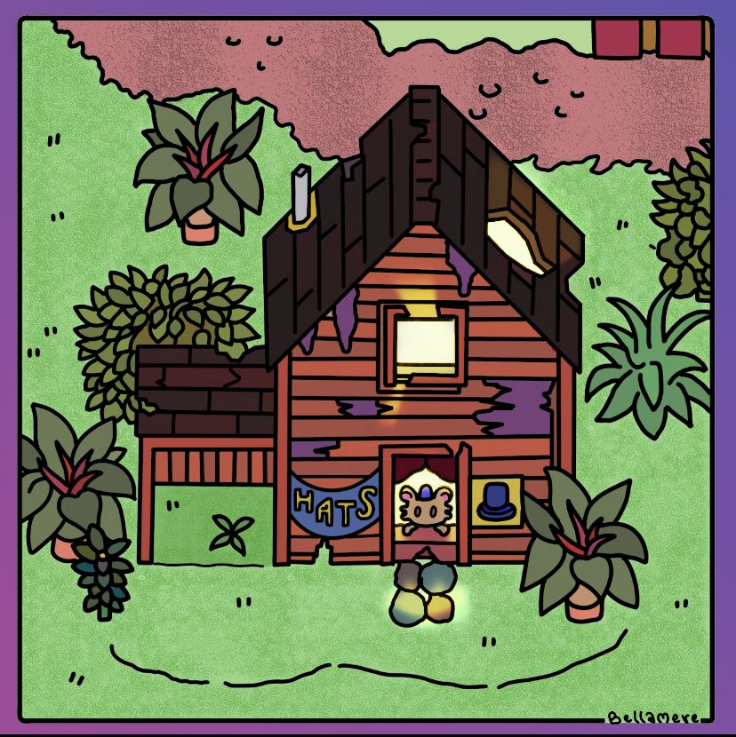 A Colored Cabin Coloring Page by Bellamere