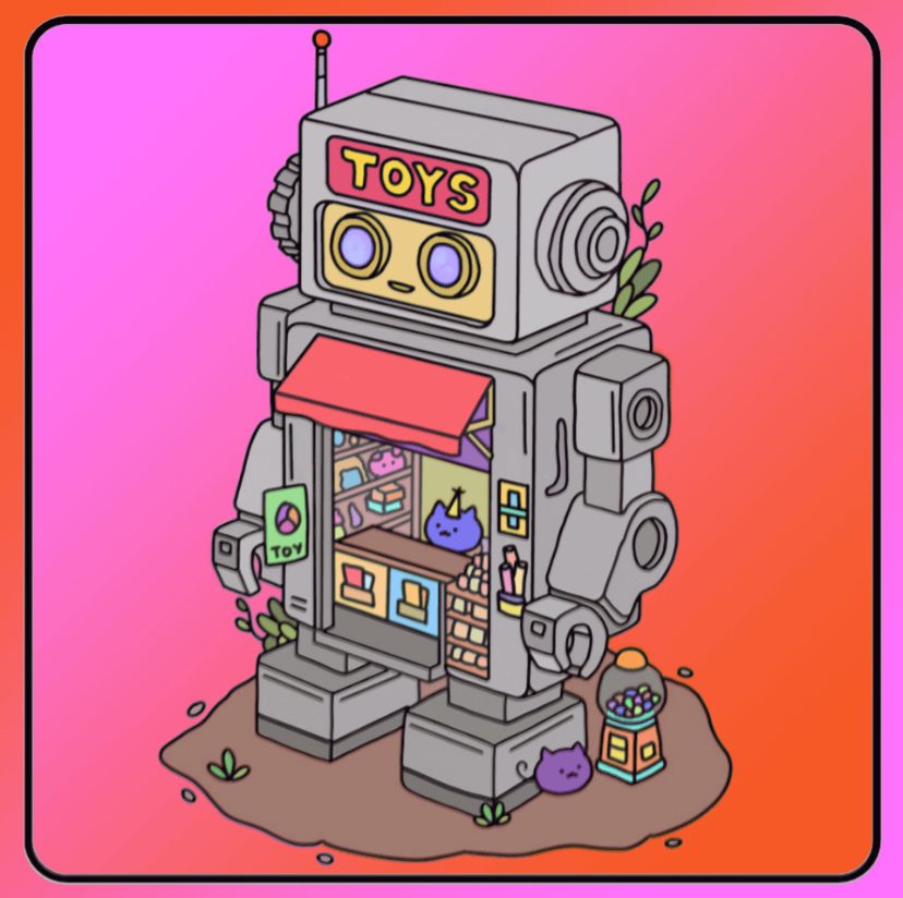A Colored Toy Shop Coloring Page by Bellamere