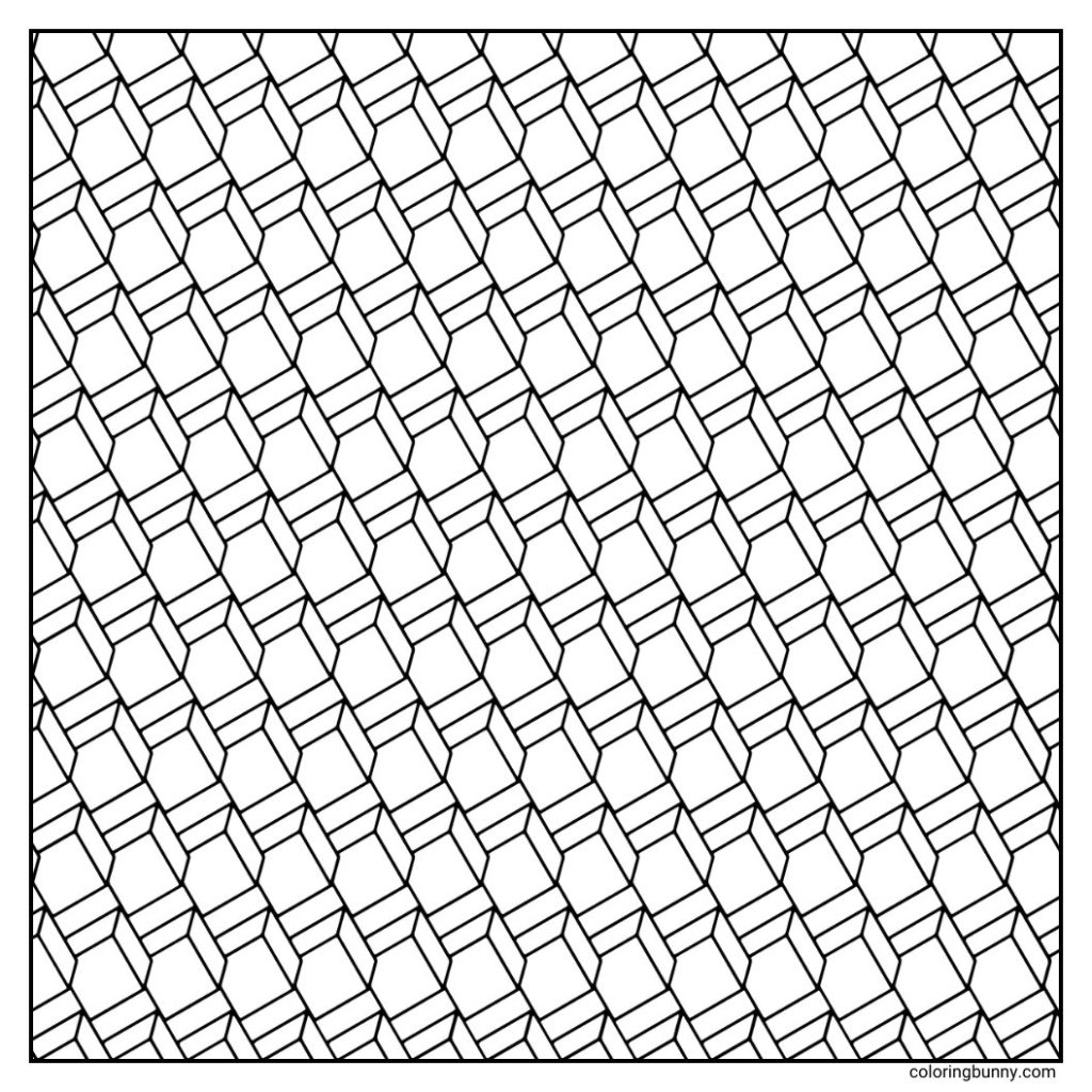 Geometric Pattern Coloring Page