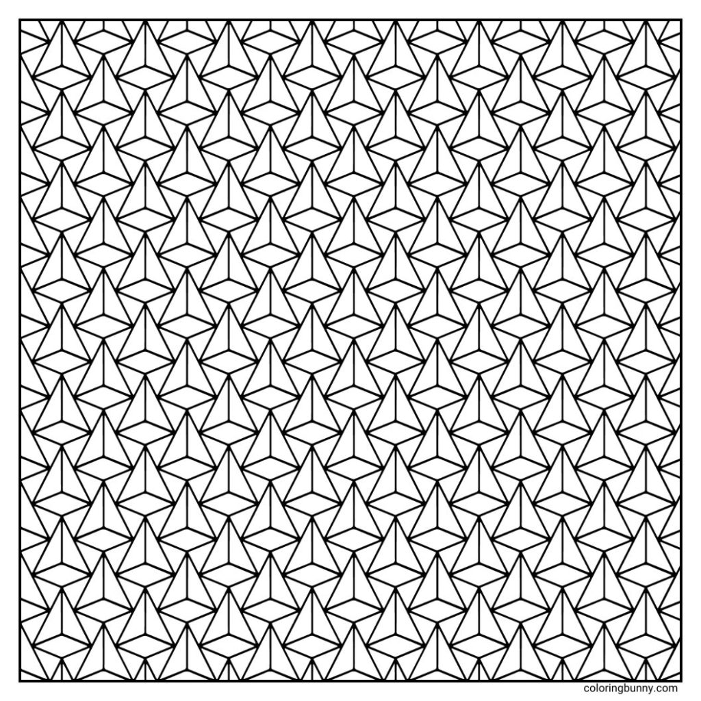 Geometric Pattern Coloring Page