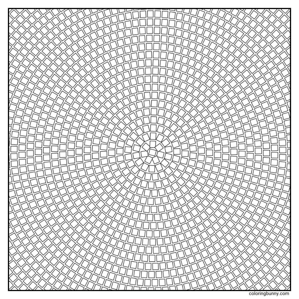 Geometric Pattern Coloring Page