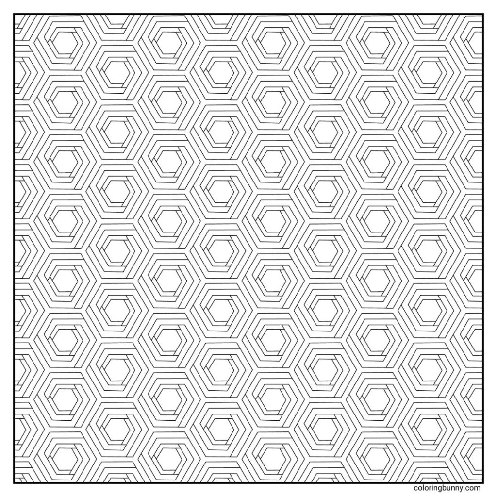 Geometric Coloring Page