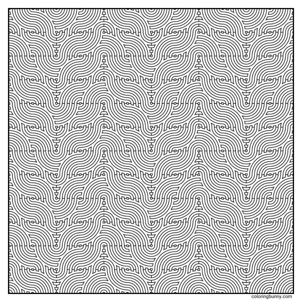Geometric Pattern Coloring Page