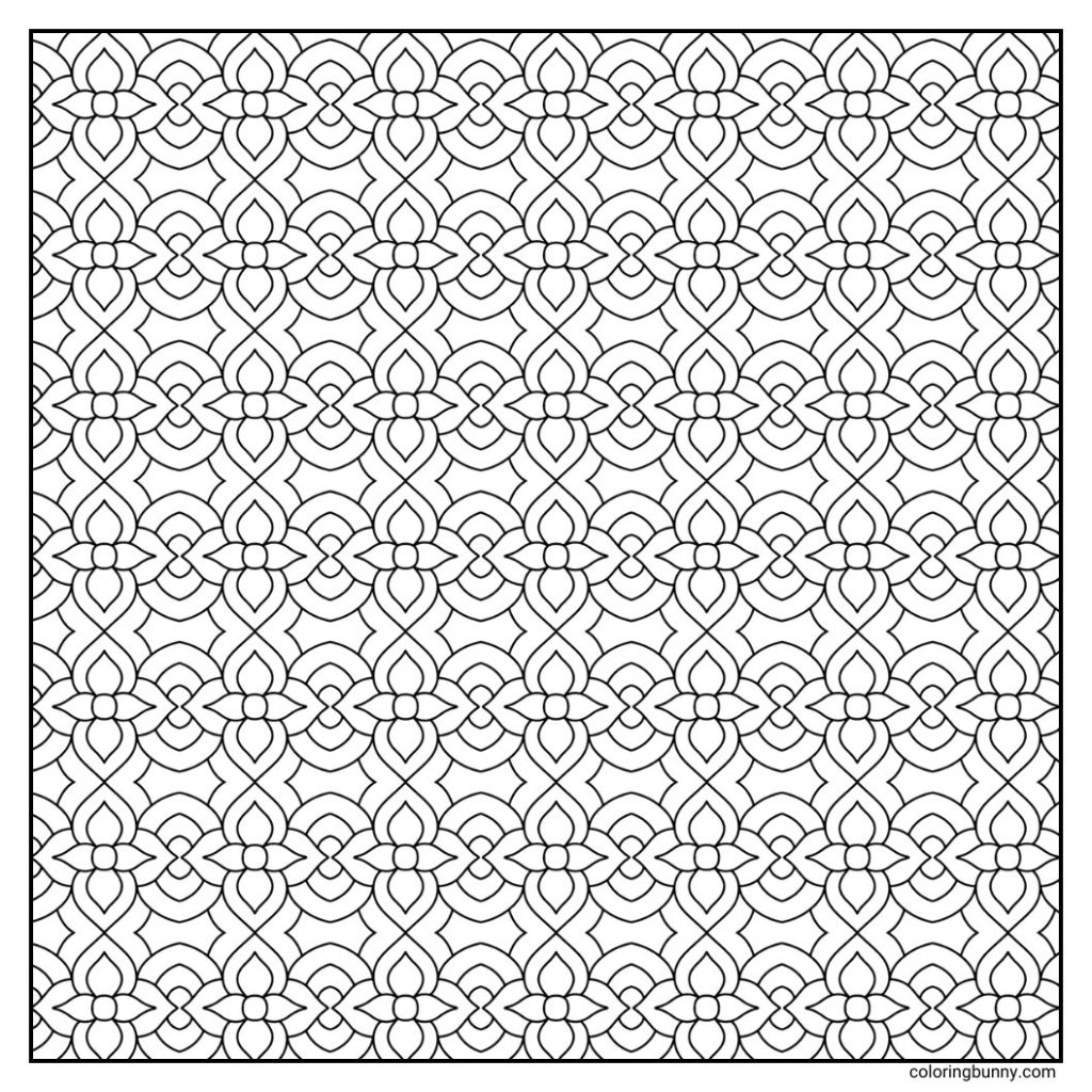Geometric Pattern Coloring Page