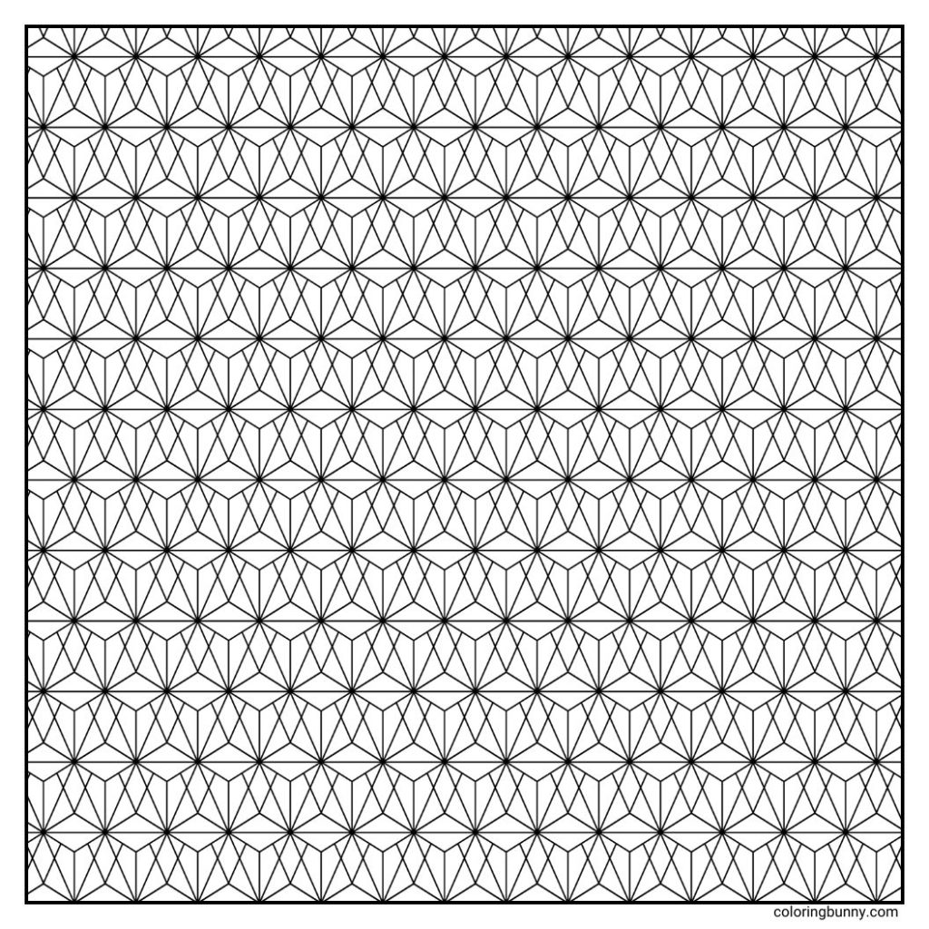 Geometric Pattern Coloring Page