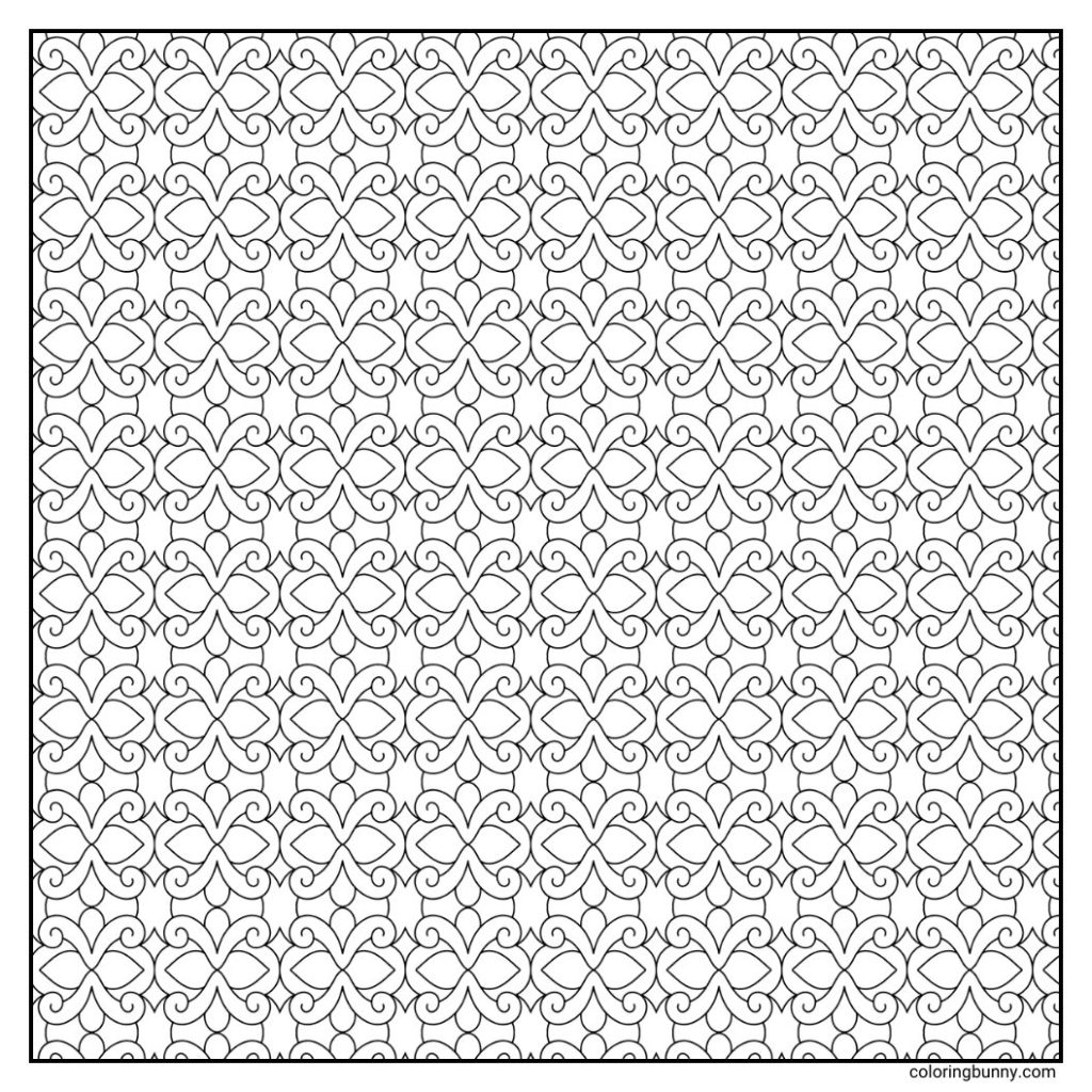 Geometric Pattern Coloring Page