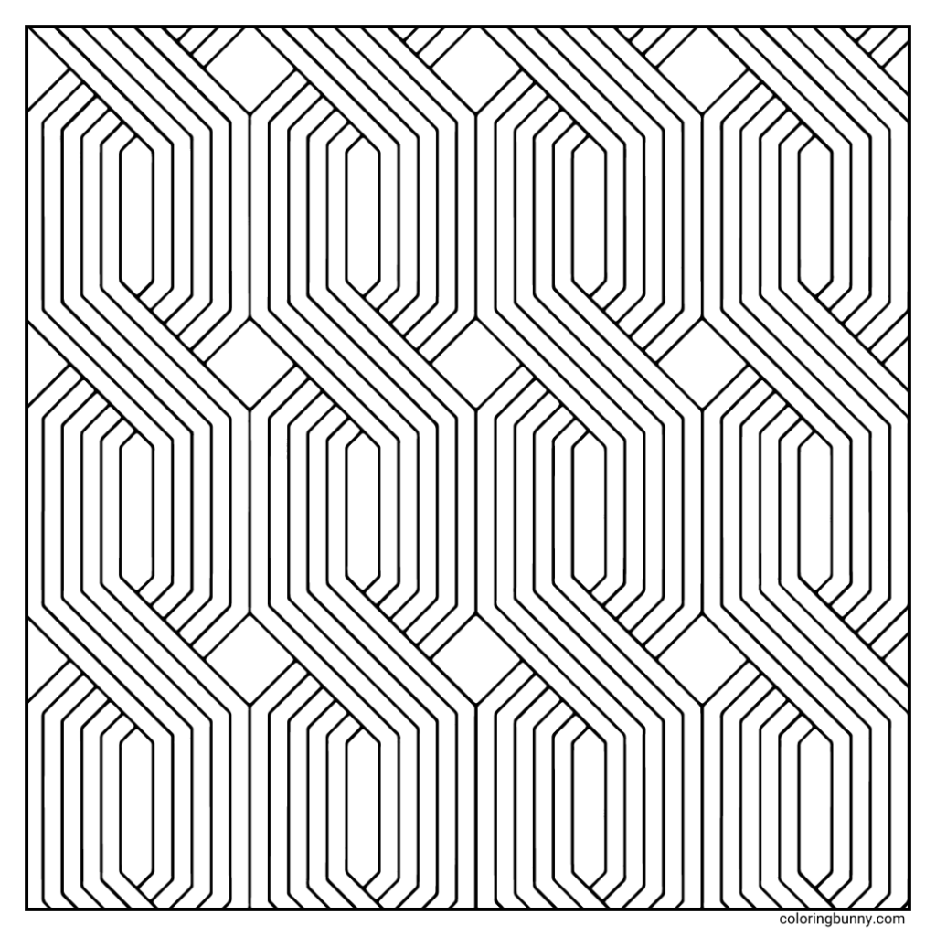 Geometric Coloring Page