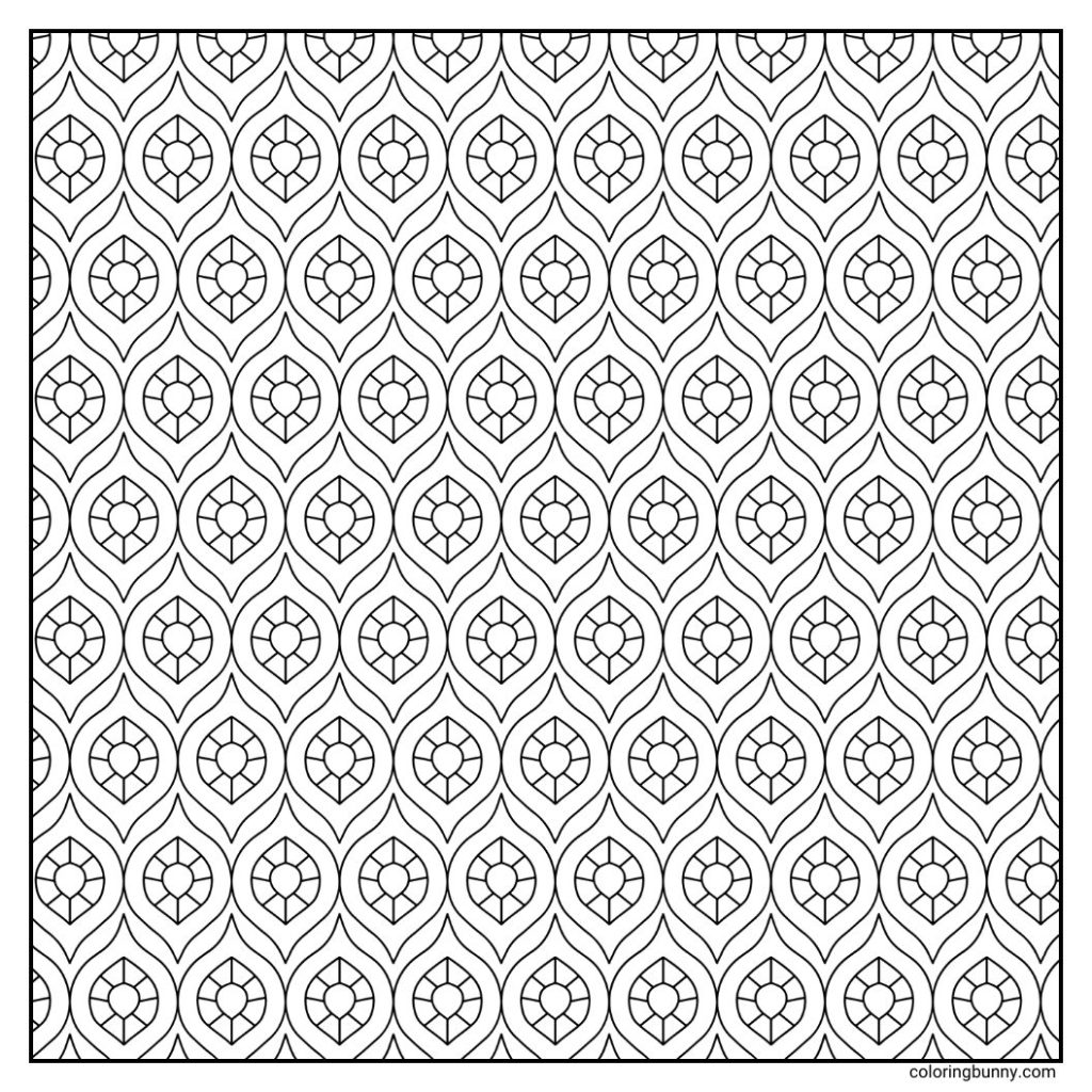 Geometric Pattern Coloring Page