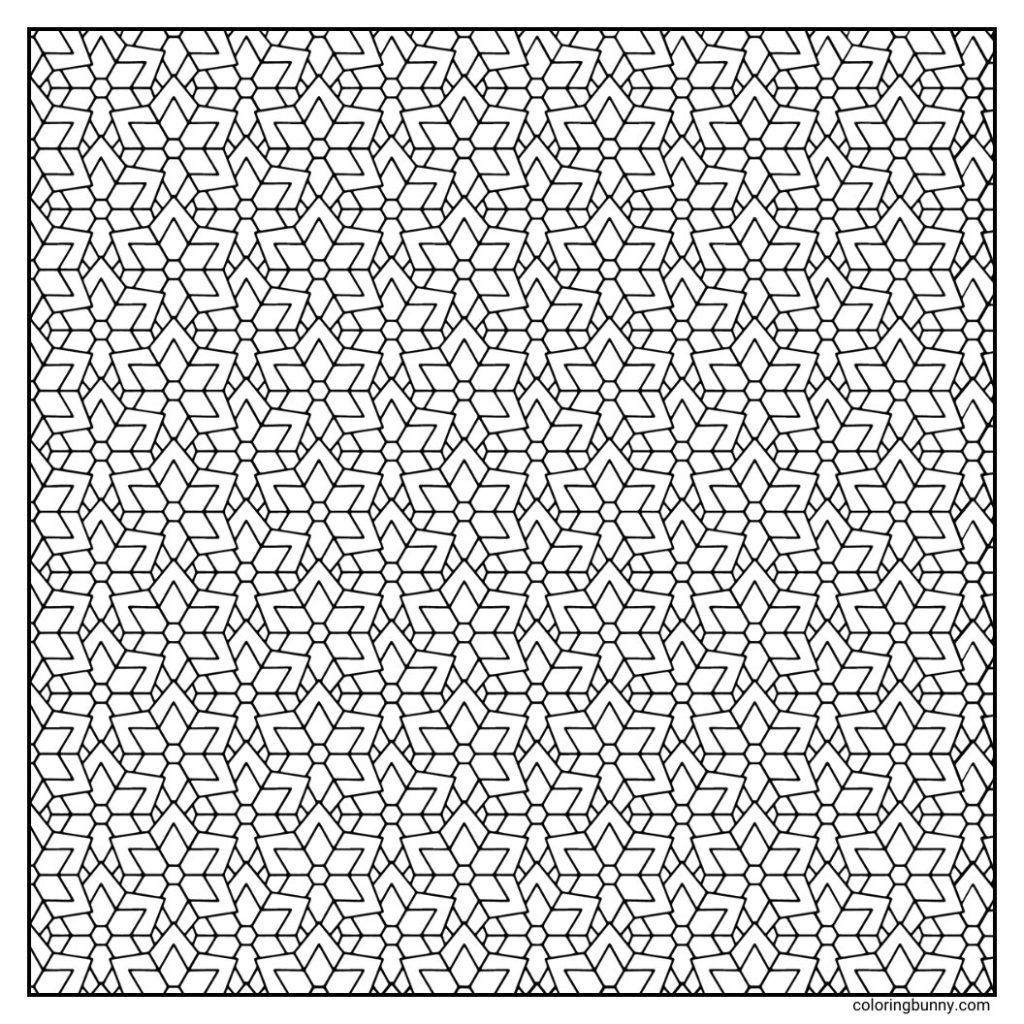 Geometric Pattern Coloring Page