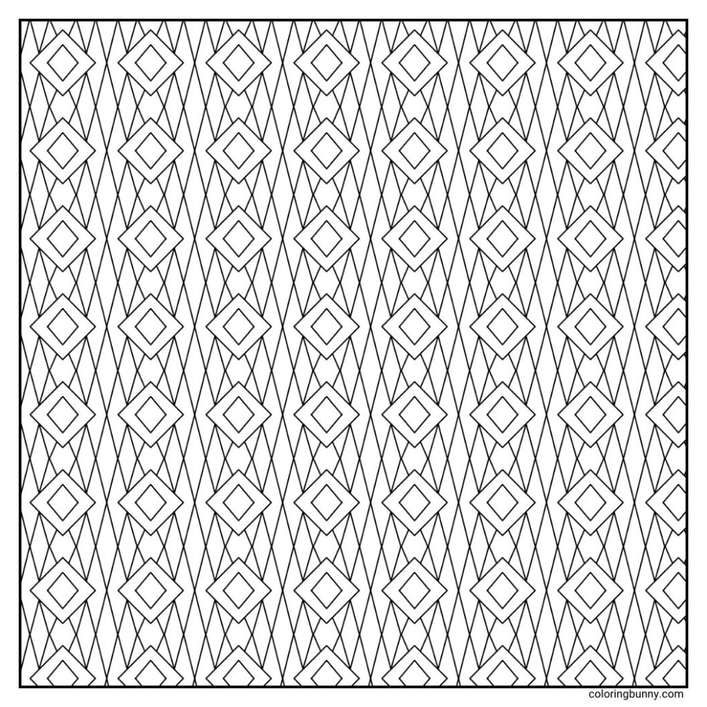 Geometric Pattern Coloring Page