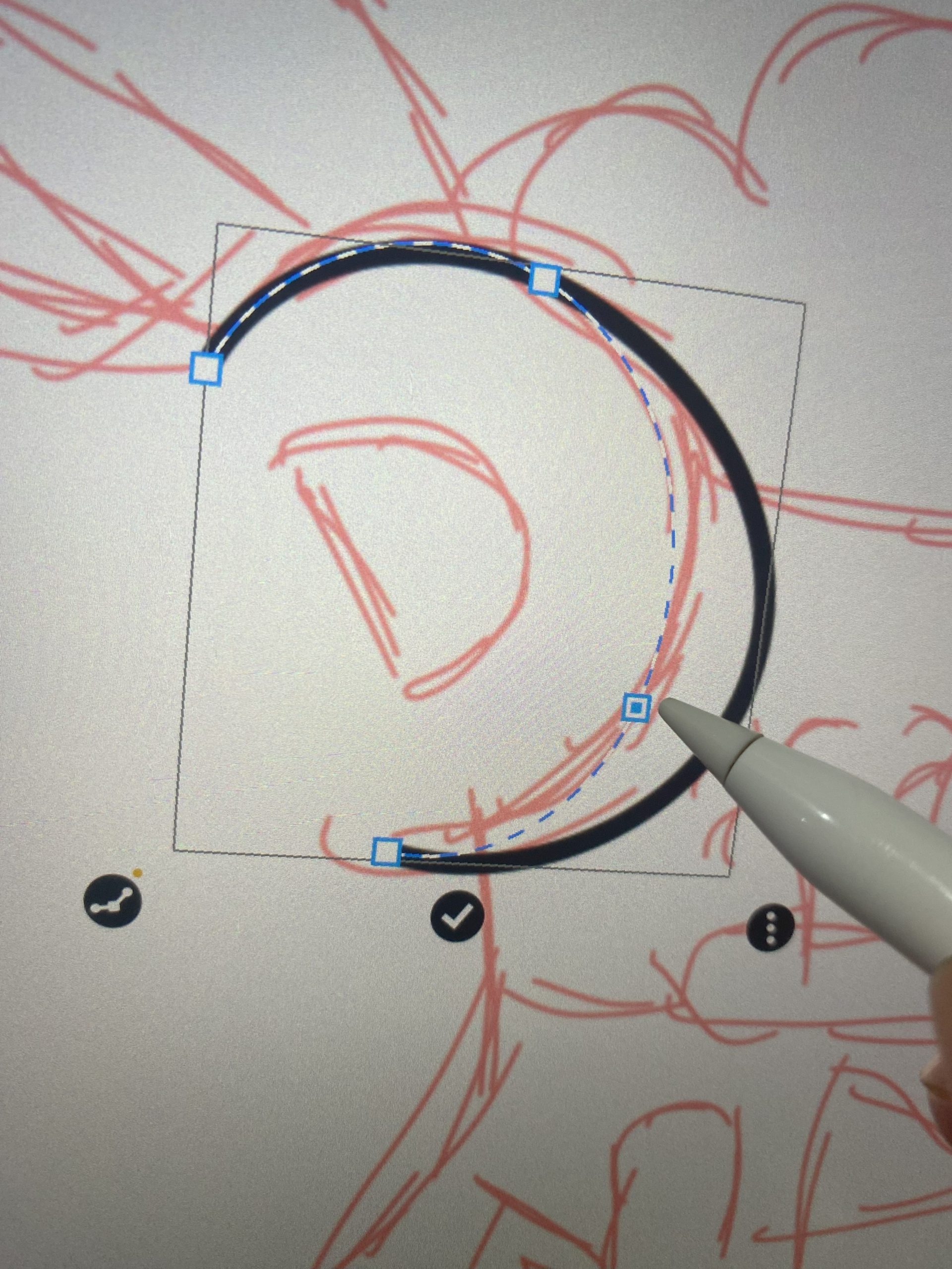 Outlining a Digital Coloring Page with the Bézier Curve drawing tool