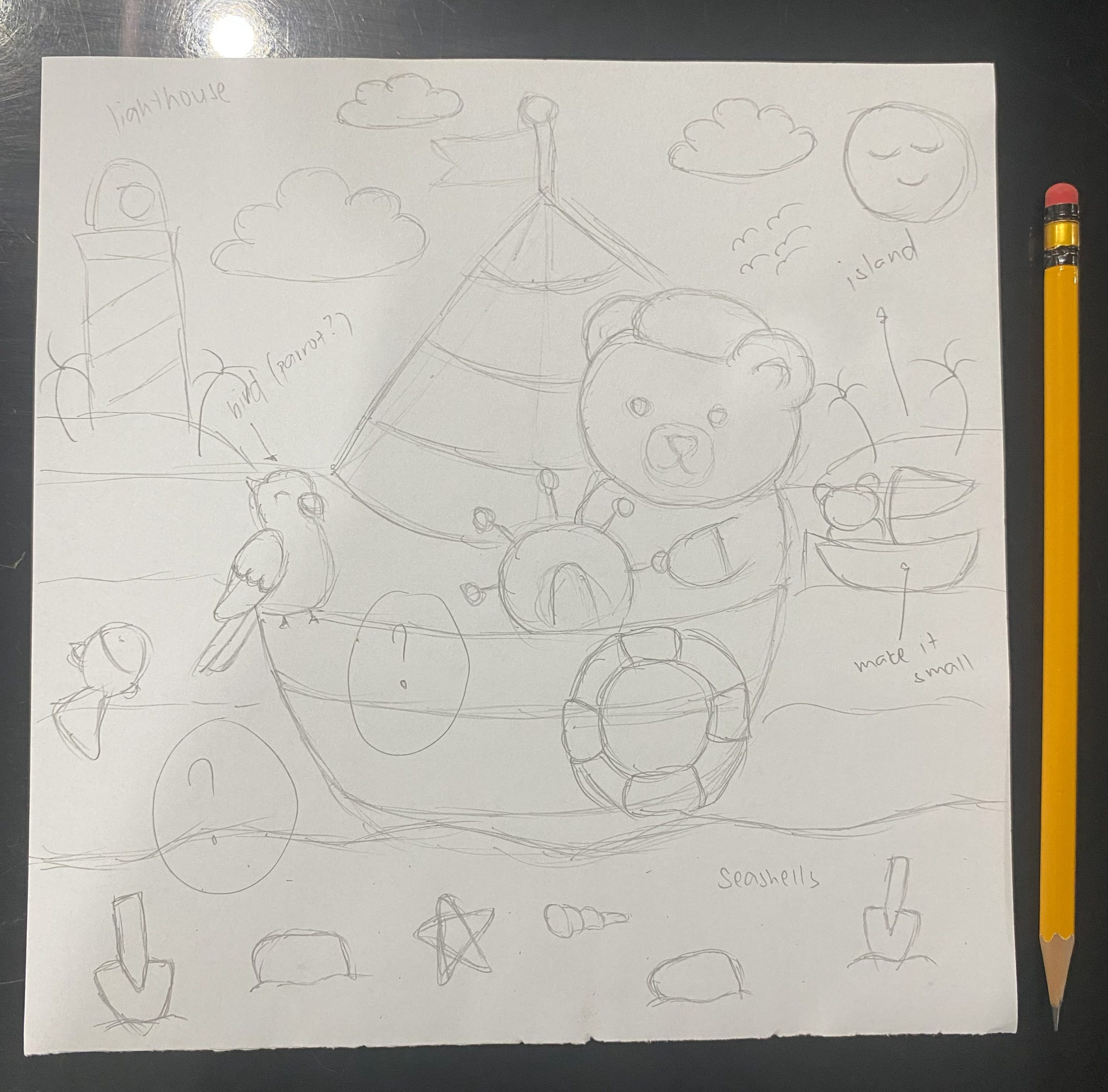 Sketching a Cozy Summer Coloring Page
