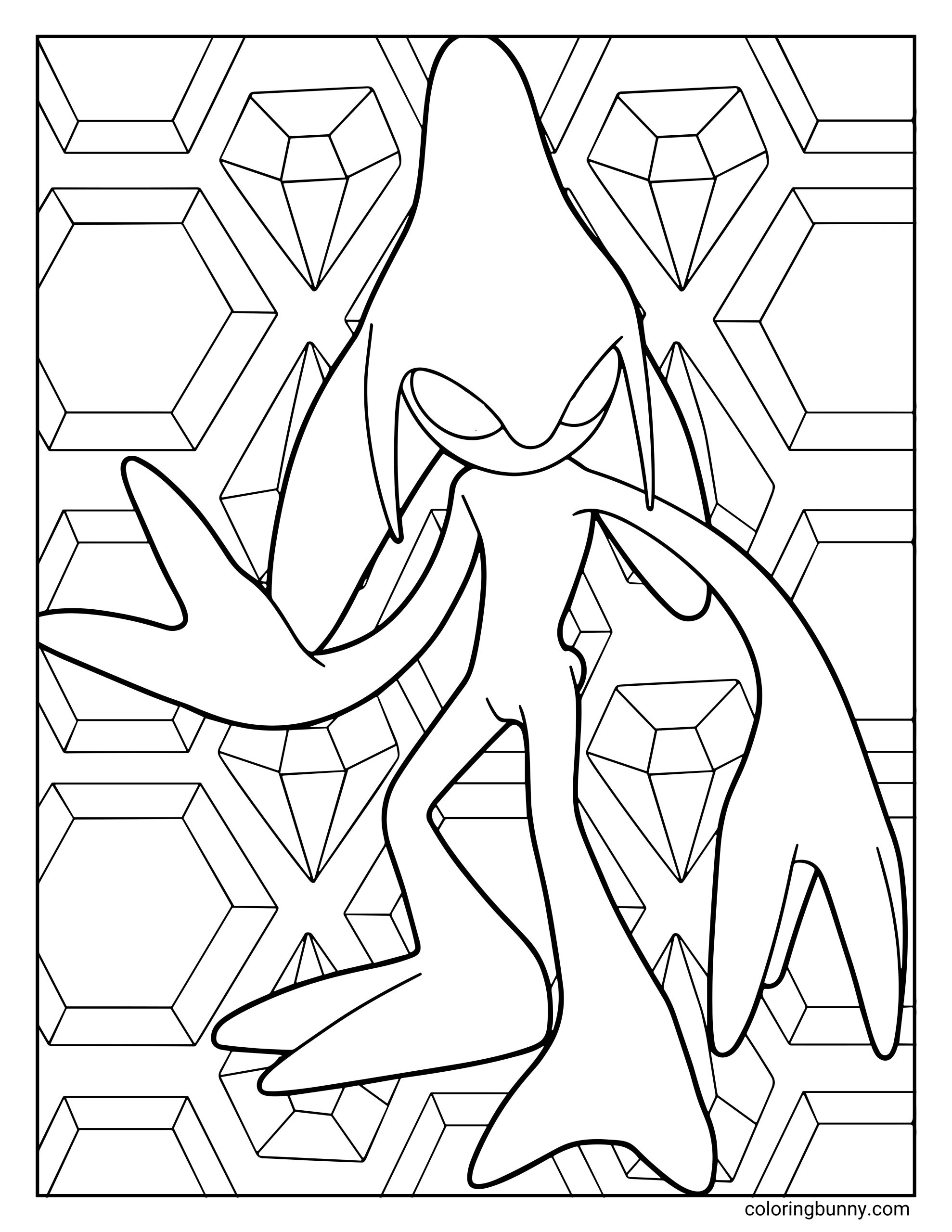 Chaos coloring page featuring the liquid-like guardian from Sonic Adventure, standing in a powerful pose surrounded by glowing Chaos Emeralds in the background.