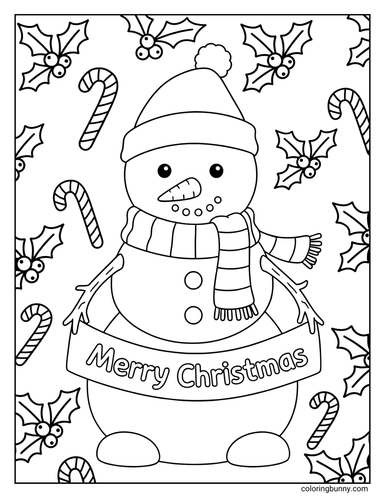 Snowman Coloring Pages (20 Free Printable PDFs)