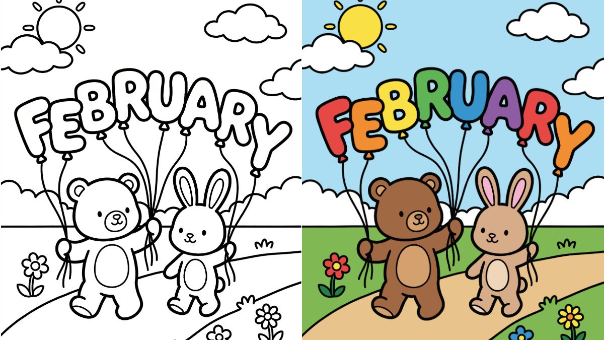 February Coloring Pages