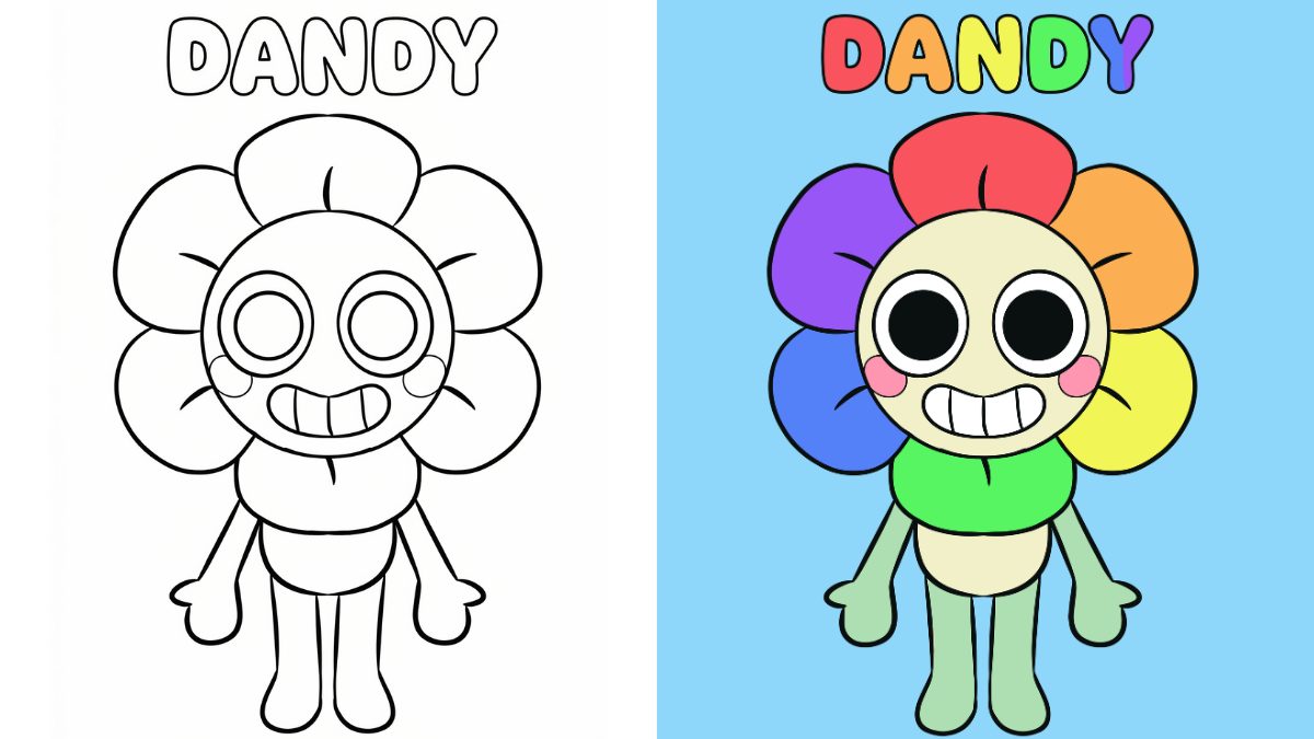 Dandy's World Coloring Pages