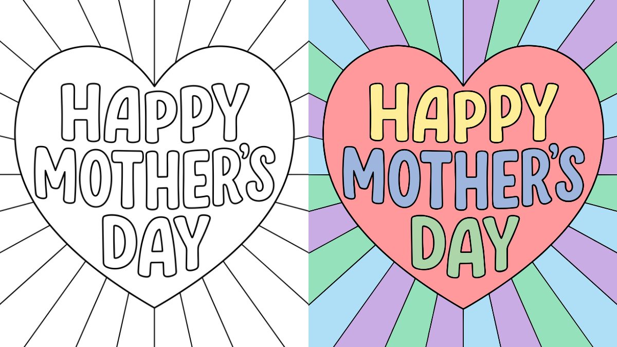 Happy Mother's Day Coloring Pages