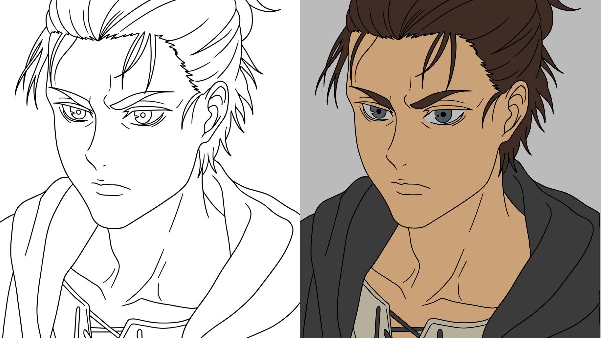 Attack on Titan Coloring Pages with Eren Yeager