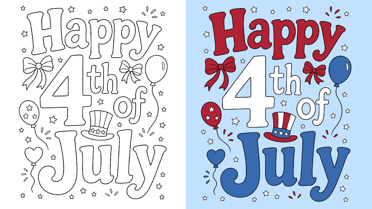 Happy 4th of July Coloring Pages